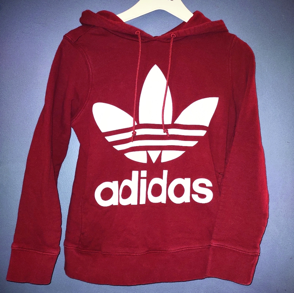 Women's XS Maroon Adidas hoodie